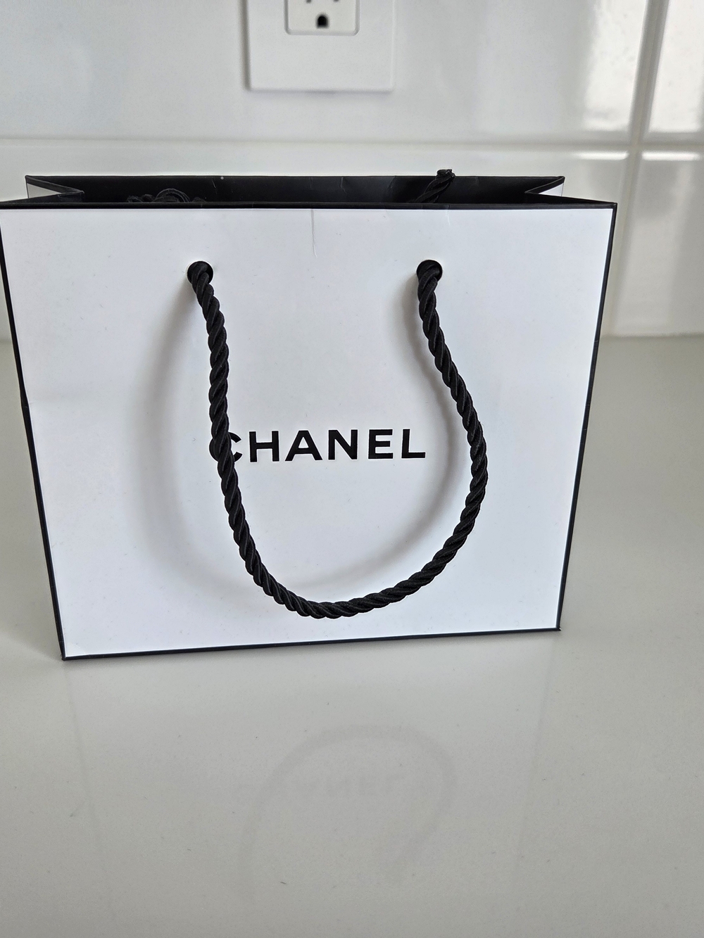 Authentic CHANEL Mini Shopping Gift Bag • Rope Handles • Small / Jewelry Size